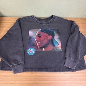 Tupac Poetic Justice Graphic Cropped Sweatshirt – Vintage Wash